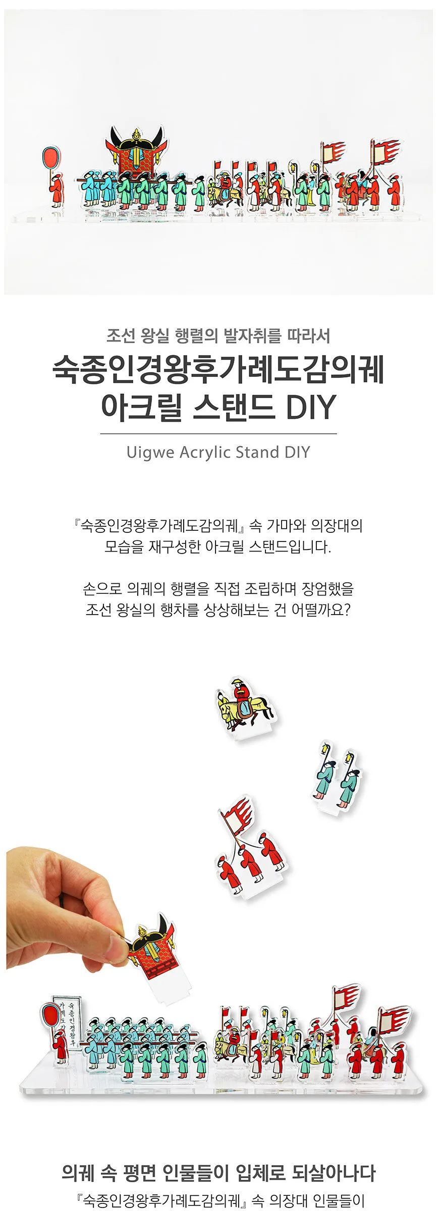 Korean Folk Village Sukjong In-Gyeong Queen’s Wedding Acrylic DIY Stand – Acrylic DIY Display Stand Detail