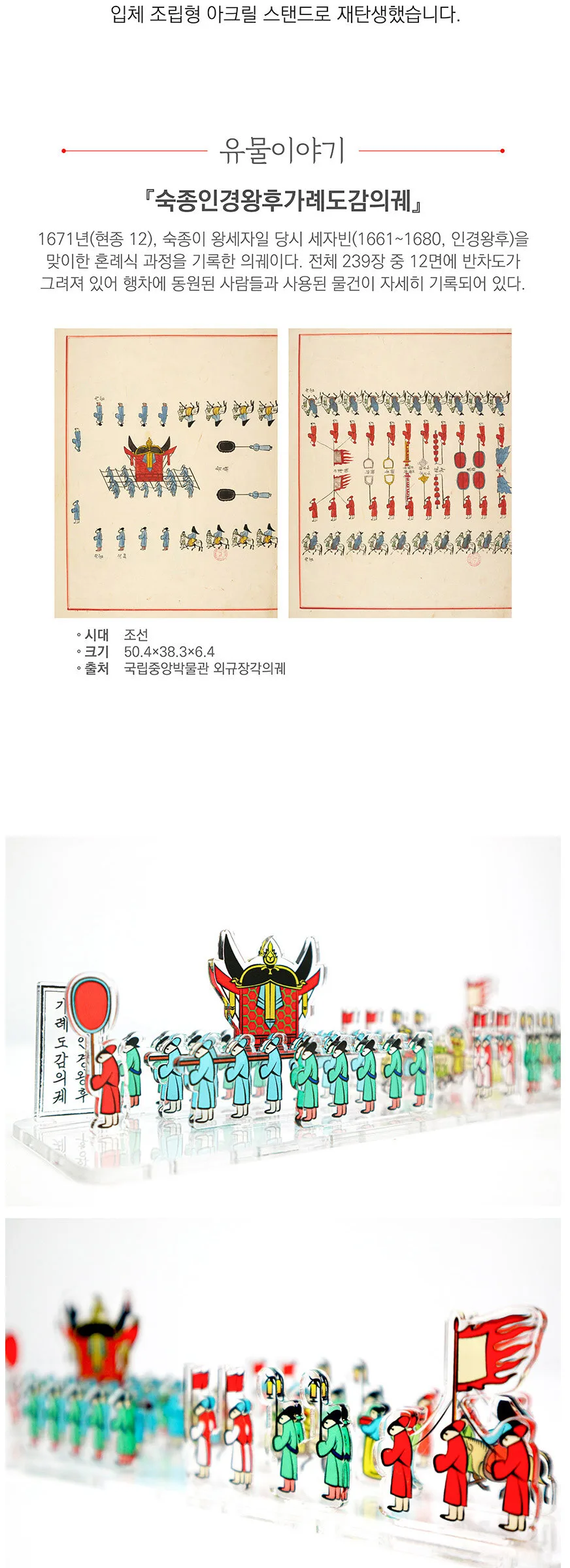 Korean Folk Village Sukjong In-Gyeong Queen’s Wedding Acrylic DIY Stand – Acrylic DIY Display Stand Detail