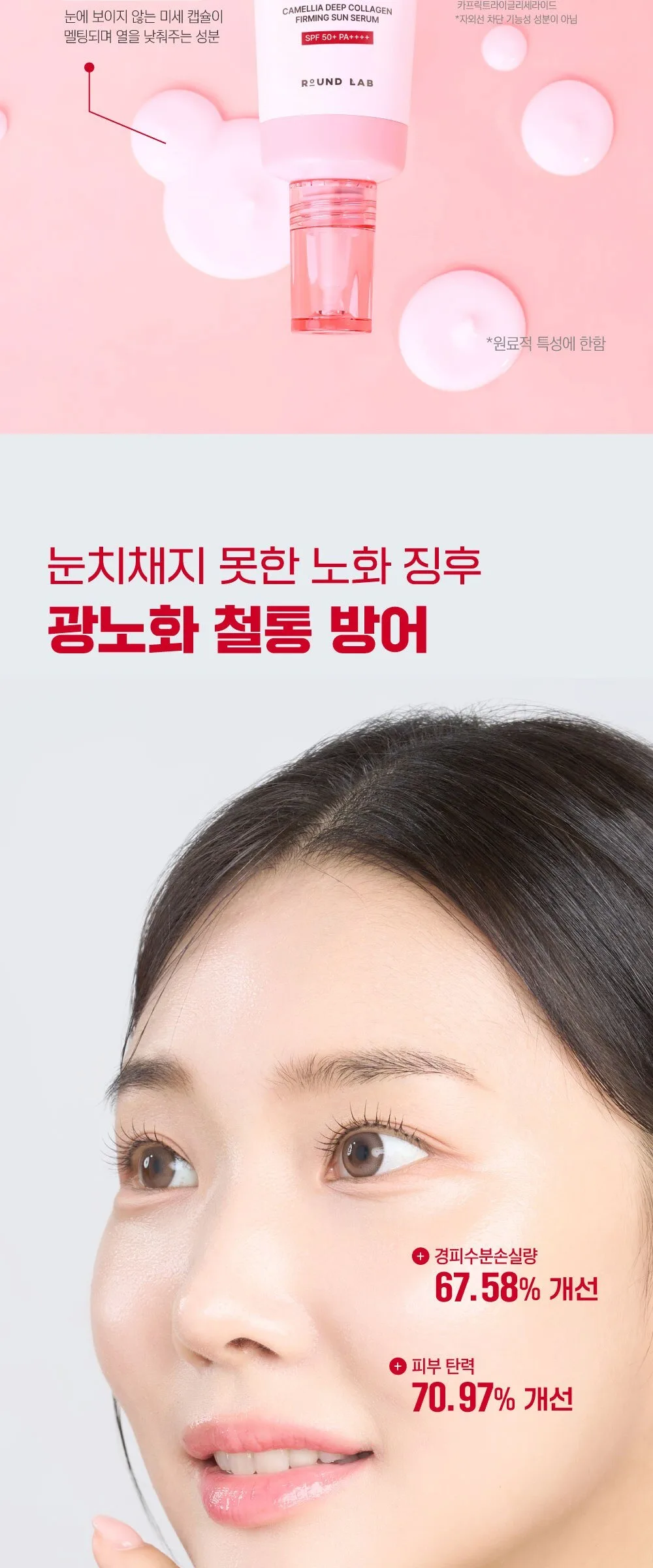 ROUND LAB Dongbaek Deep Collagen Elasticity Sun Serum SPF50+ PA++++ 50ml Detail