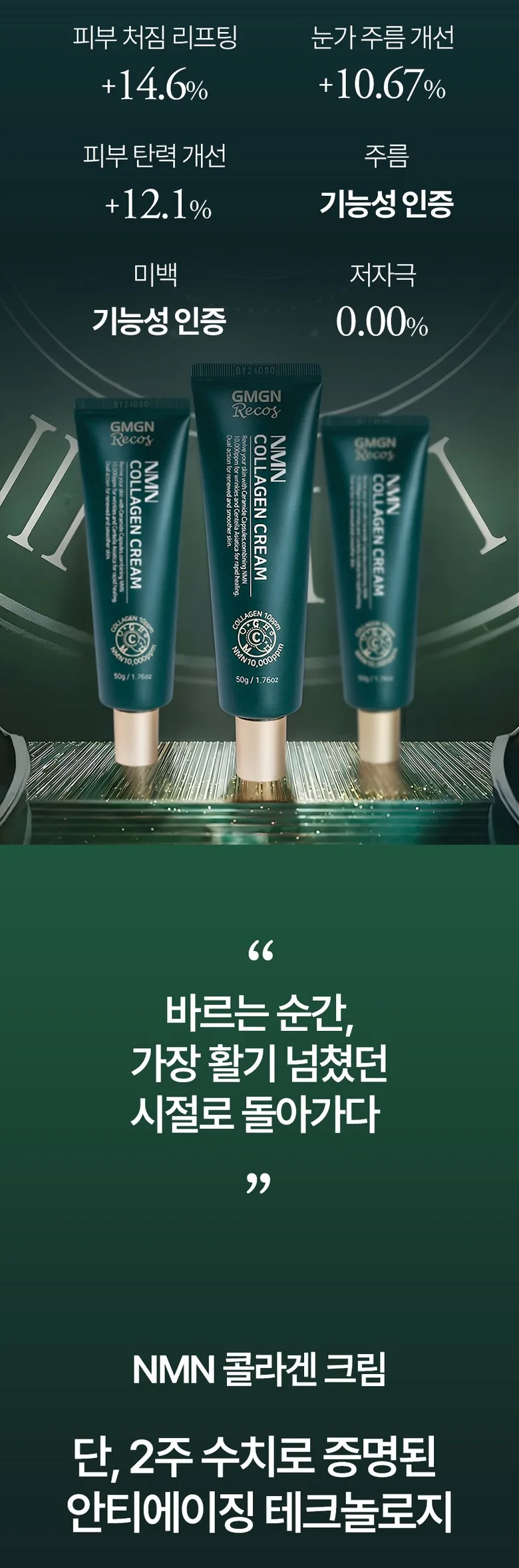 JMGN Rcos NMN Collagen Moisturizing Wrinkle Improvement Cream 50g x2 - Facial Cream Detail
