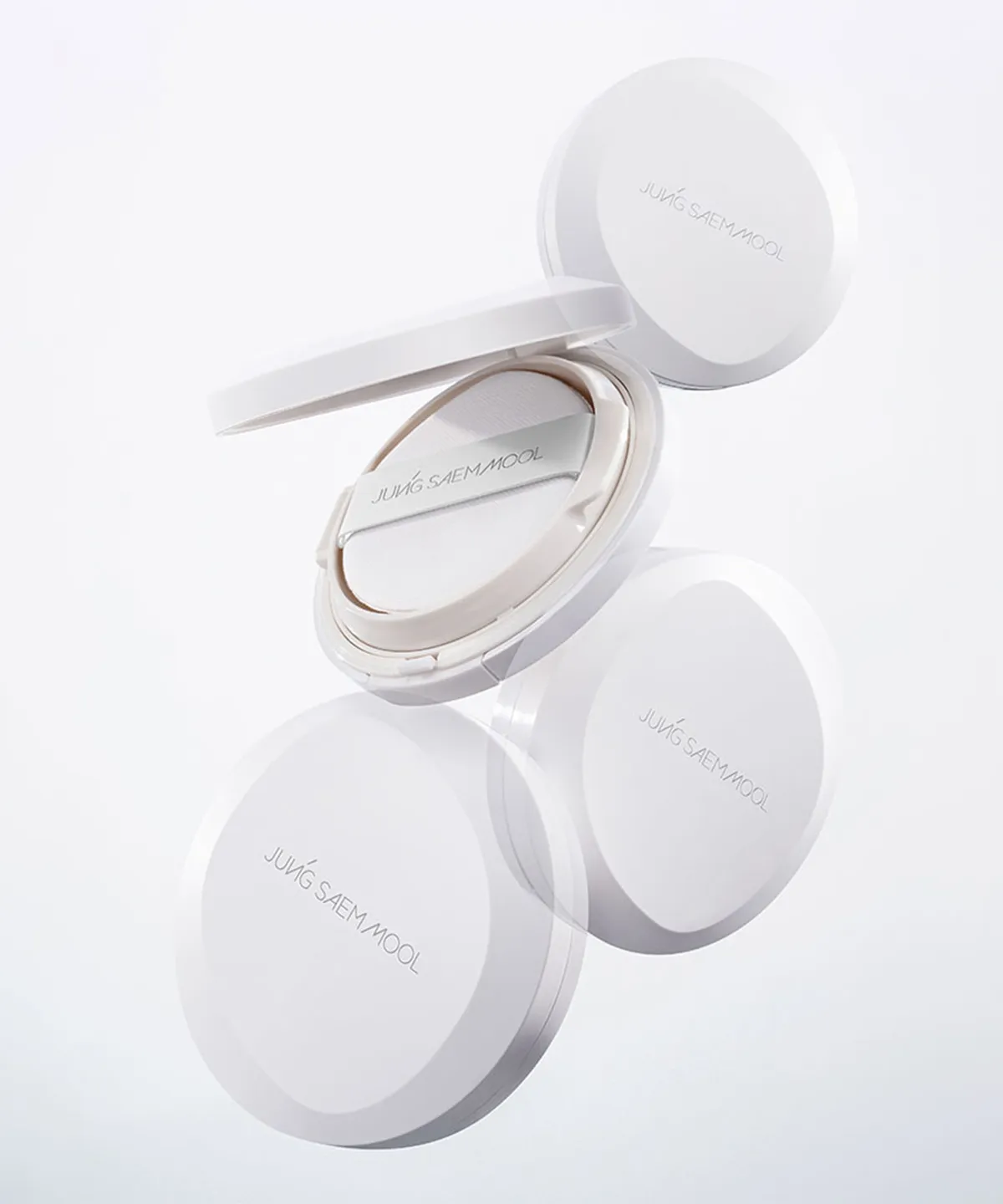 JUNG SAEM MOOL Pro-lasting Flawless Fit Mesh Cushion + Essential Mool Micro Fitting Mist 55ml - Image 2