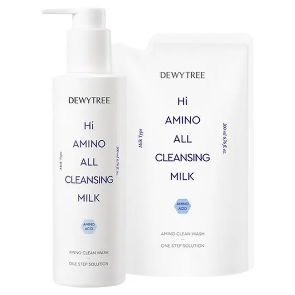 Dewytree Hi Amino All Cleansing Milk 200ml + Refill 200ml Set