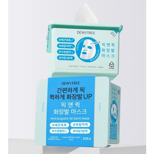DEWYTREE Special Pick & Quick 30 Days Mask 380g 30sheets (Hyaluronic Acid AHA) + Hi Amino Cleanser 50ml - Image 7