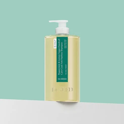 Dr. Seed Peppermint & Lemon Vegan Dandruff Care Cool Hair Loss Shampoo 1L x 2 Pack - Image 4