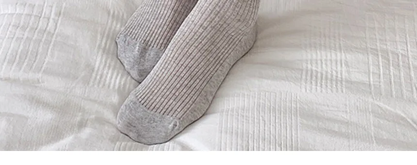 Duballo Korean Women's See-through Ribbed Long Socks 5 Pairs Detail