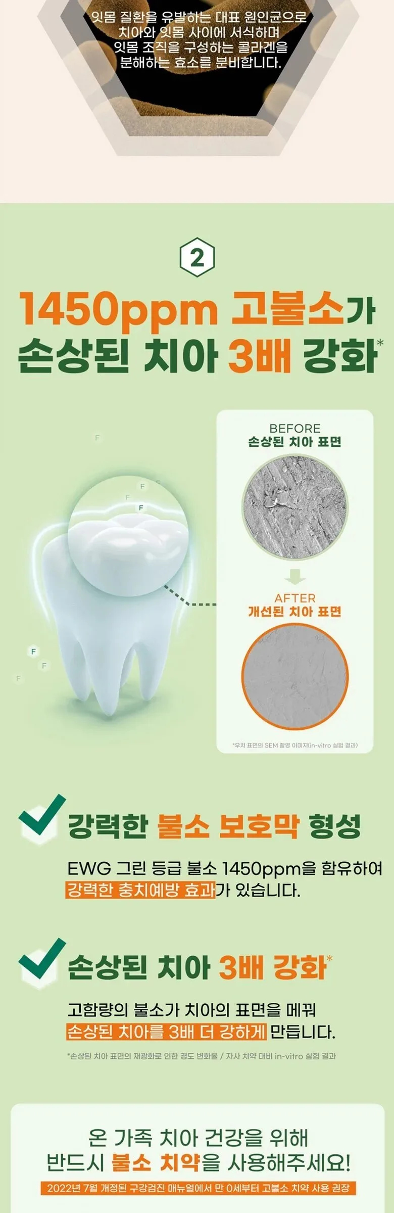 Median Green Propolis Toothpaste Fresh Mint 100g × 3ea Detail