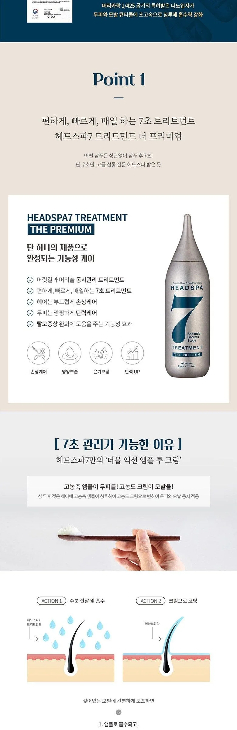 HEADSPA7 The Premium Treatment 210ml 1ea/3ea Detail