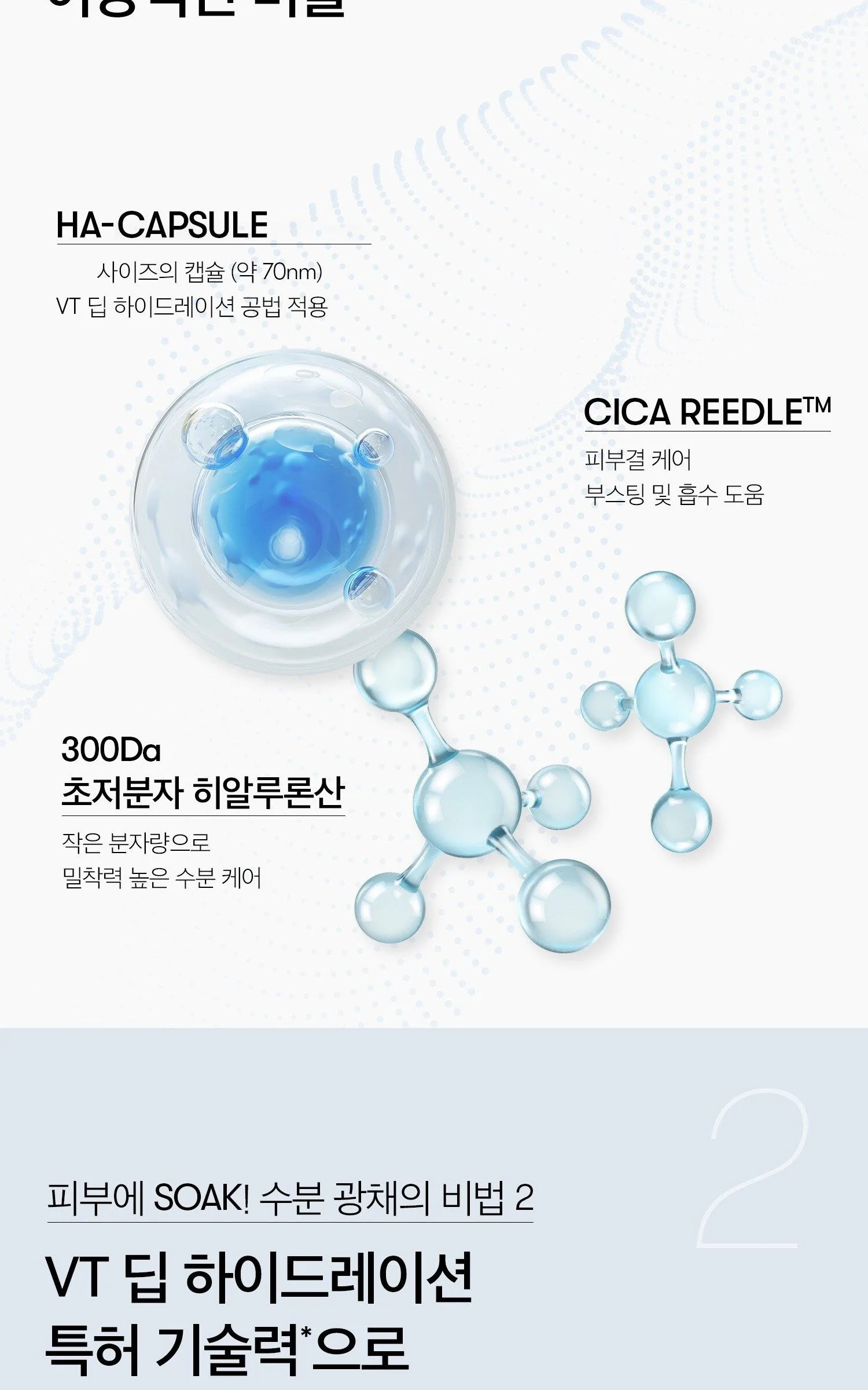 VT COSMETICS Hydrop Reedle Shot 700hL 2-Step Mask 5 Sheets Detail