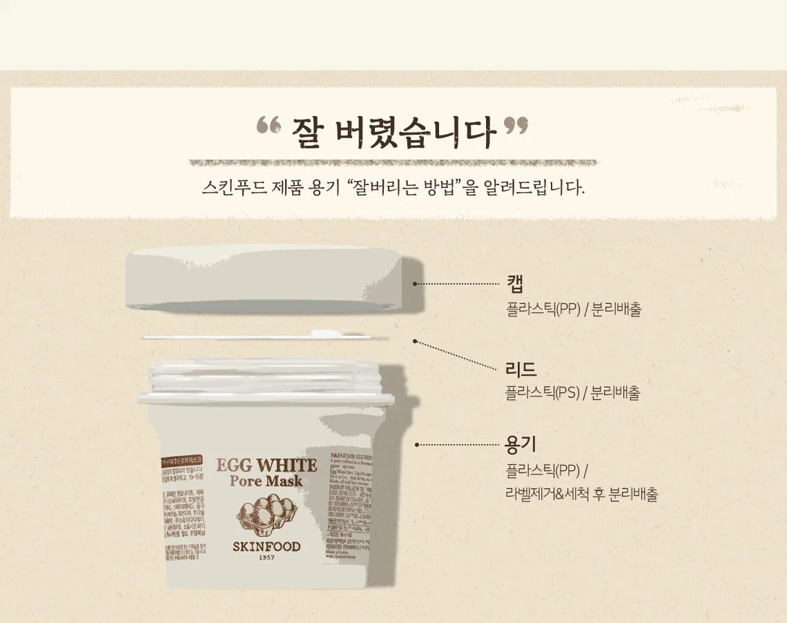 SKINFOOD Egg White Pore Mask 120g Detail