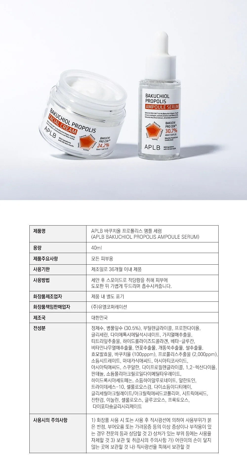 APLB Bakuchiol Propolis Ampoule Serum 40ml Detail