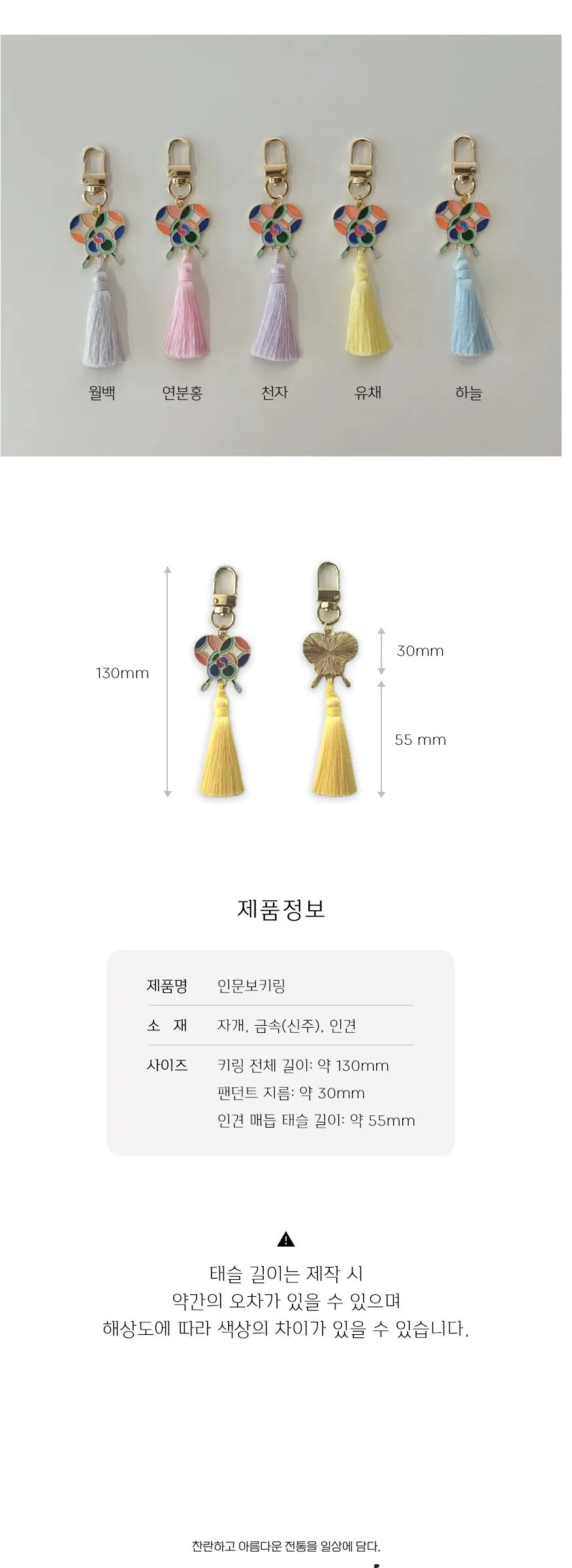 Korean Folk Village Inmunbonabi Keyring Detail