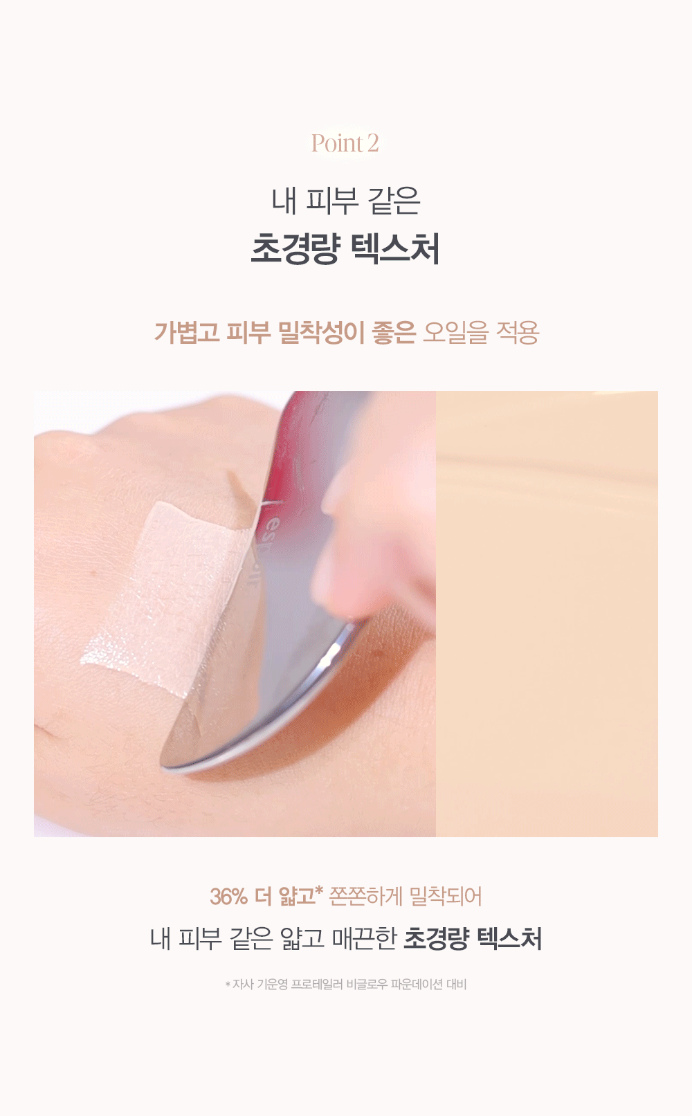 Espoir Be Glow Foundation SPF27 PA++ (Includes True Glow Foundation Brush + Mini Foundation #웨딩피치 + Mini Primer 7g) Detail