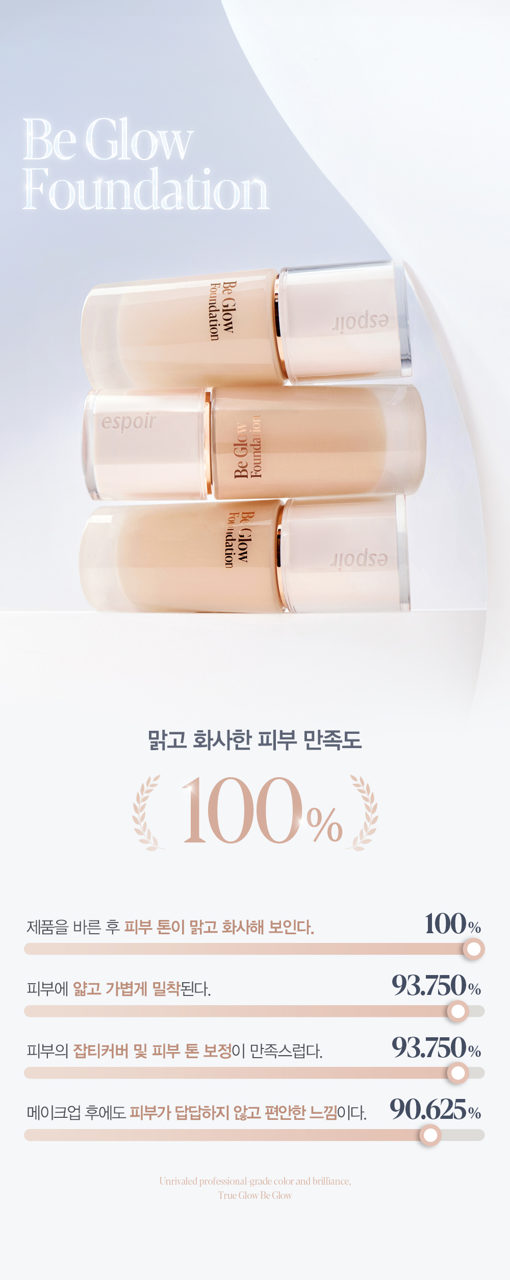 Espoir Be Glow Foundation SPF27 PA++ (Includes True Glow Foundation Brush + Mini Foundation #웨딩피치 + Mini Primer 7g) Detail