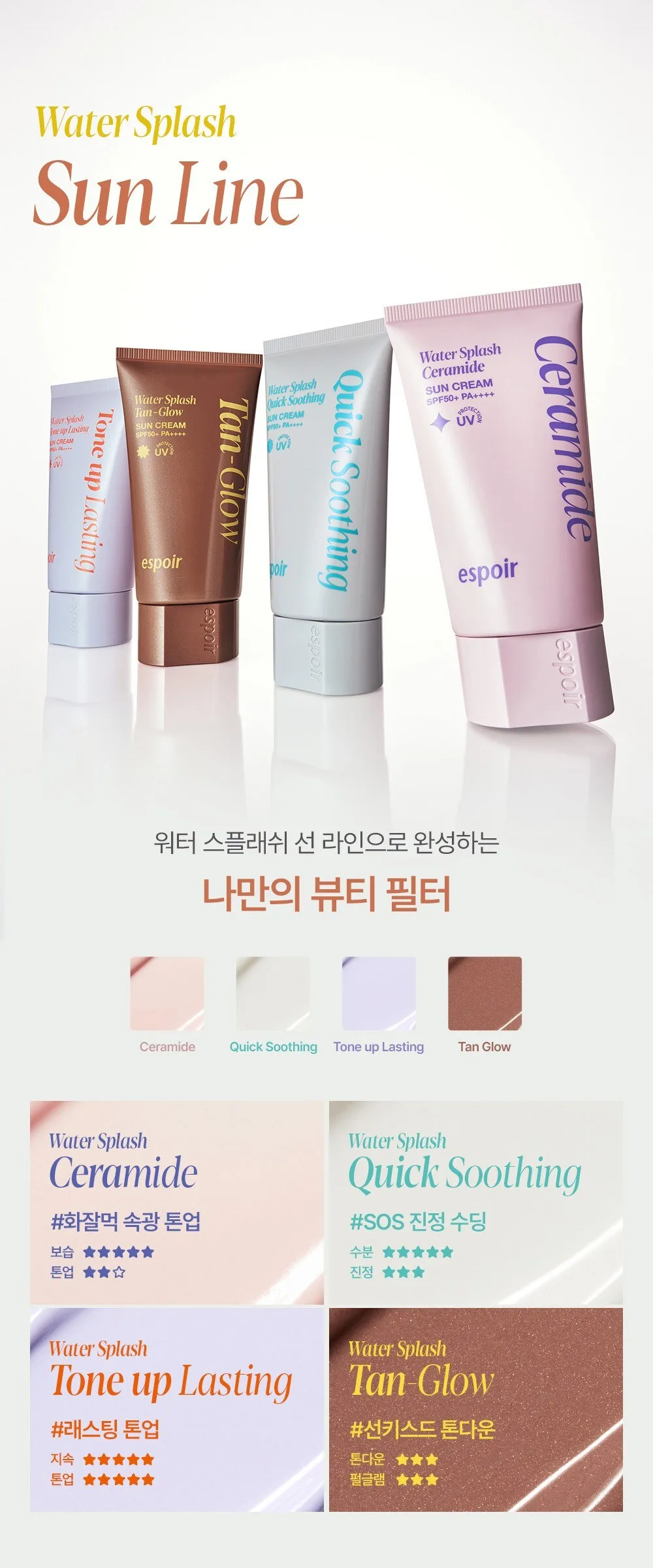 Espoir Water Splash Suncream Tanglow SPF50+ PA++++ 50ml Detail