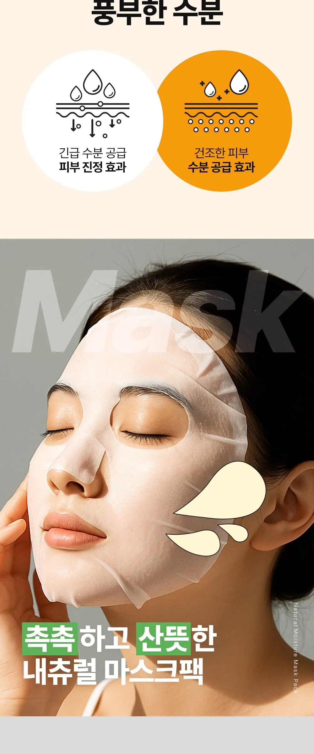 Eunyul Natural Moisture Collagen Mask Pack 1pc x 50 Sheets Detail