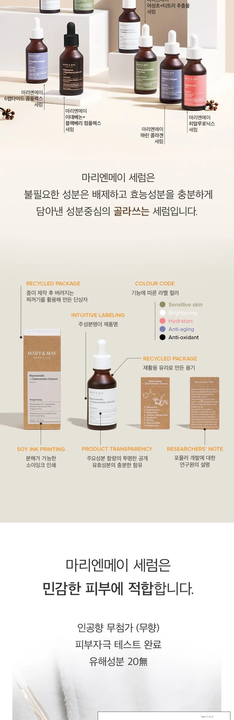 Mary&May Niacinamide + Chaenomeles Sinensis Serum 30ml Detail