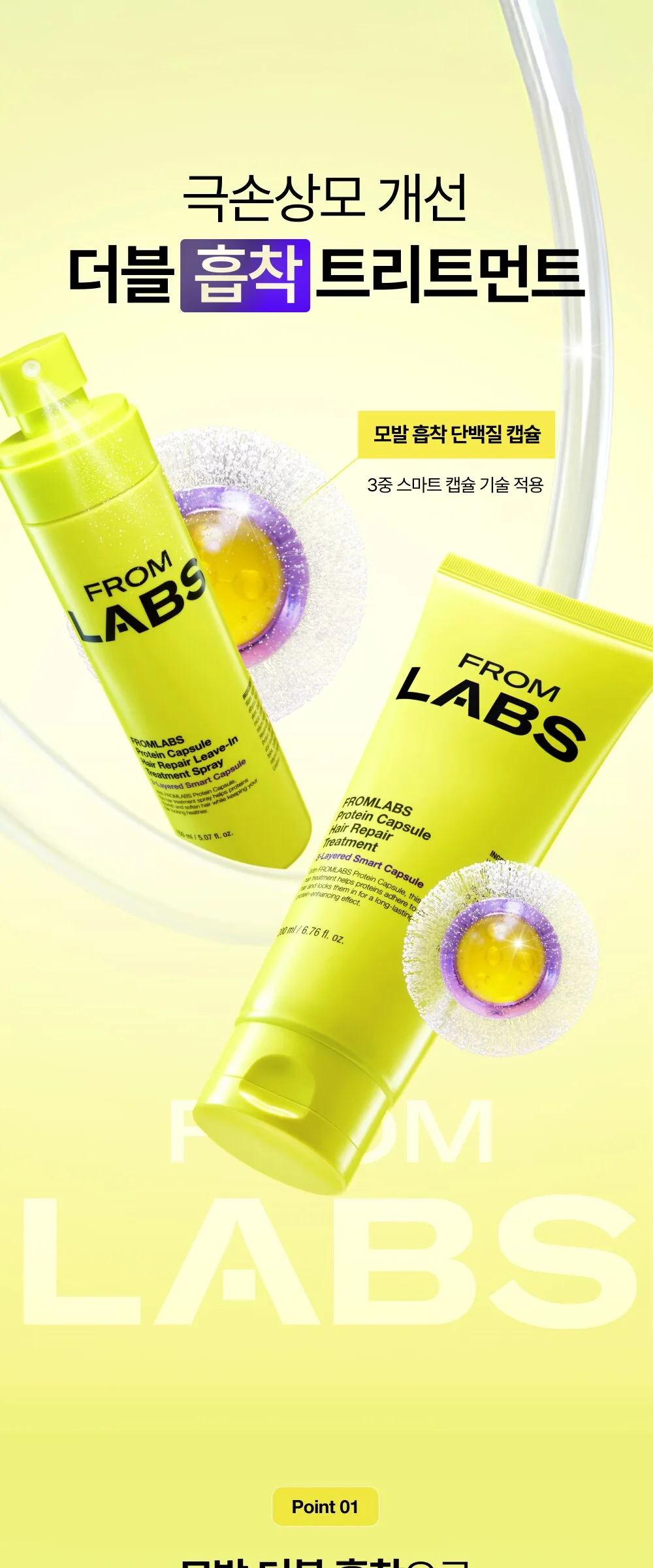 FromLabs Protein Double Treatment Set (Treatment 200ml + Spray 150ml) Detail