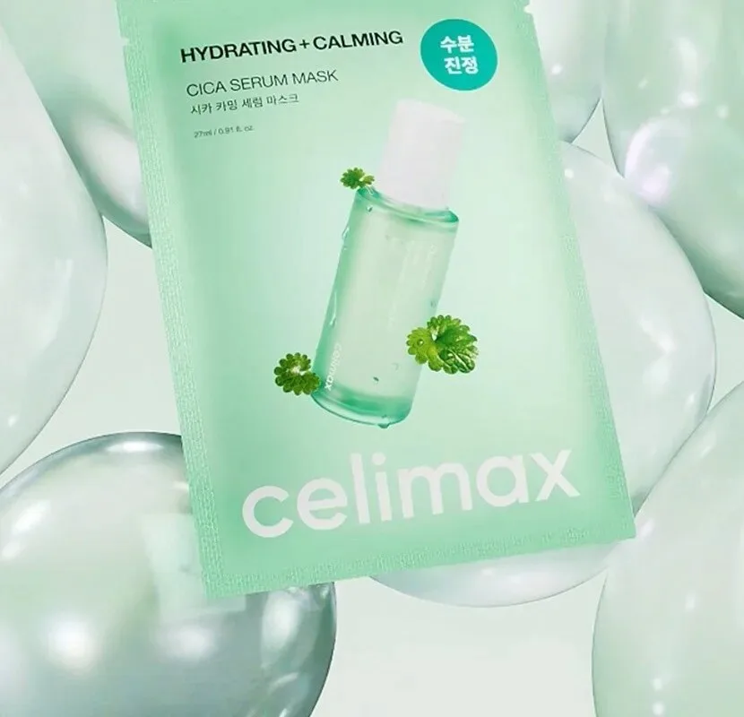 CELIMAX Hydrating + Calming Cica Serum Mask 27ml x 10ea Detail