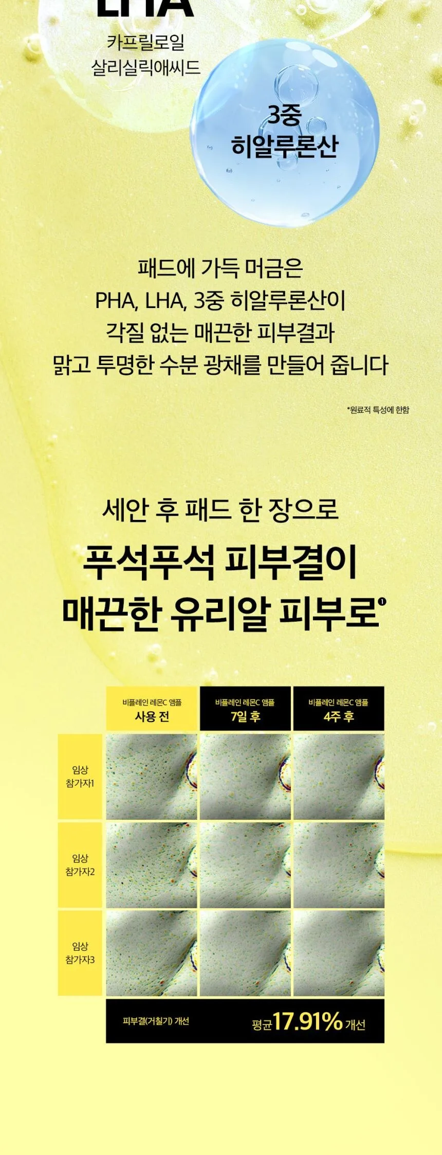 BEPLAIN Lemon Seed Glutathione  Brightening Pads 70pads 130ml Detail