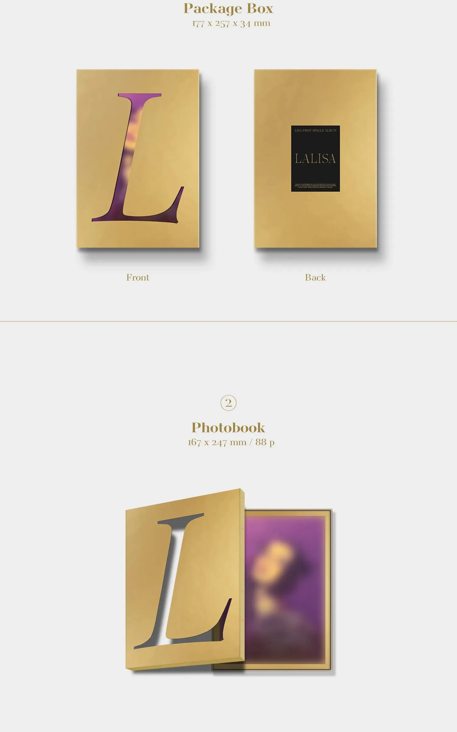 LISA – FIRST SINGLE ALBUM LALISA (Gold Version) Detail