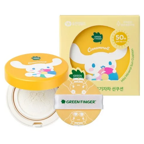 GREEN FINGER Cinnamoroll Mild Mineral Sun Cushion SPF50+ PA++++ 12g