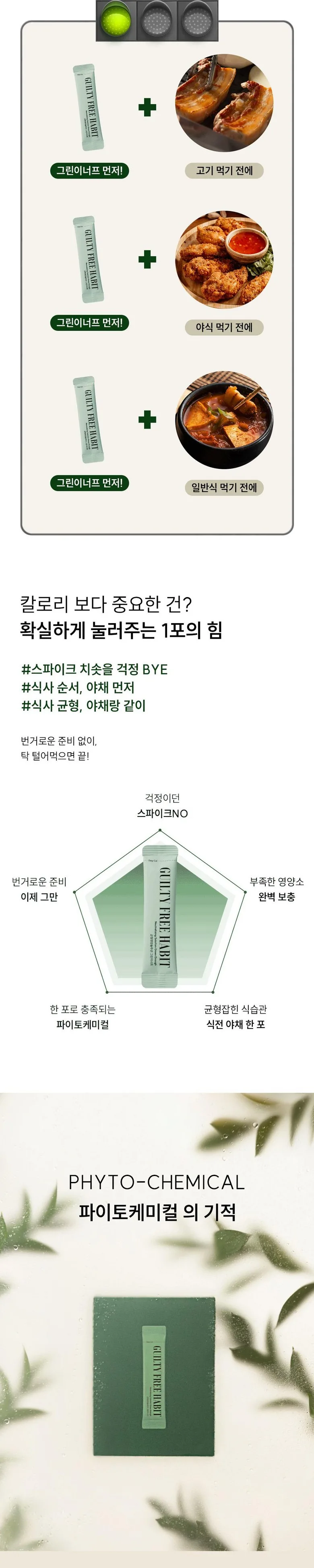 GuiltyFreeHabit GreenEnough Balanced Nutrition Solution Organic Vegan Vegetable Powder 28 Sachets (42g) - Made in Korea Detail