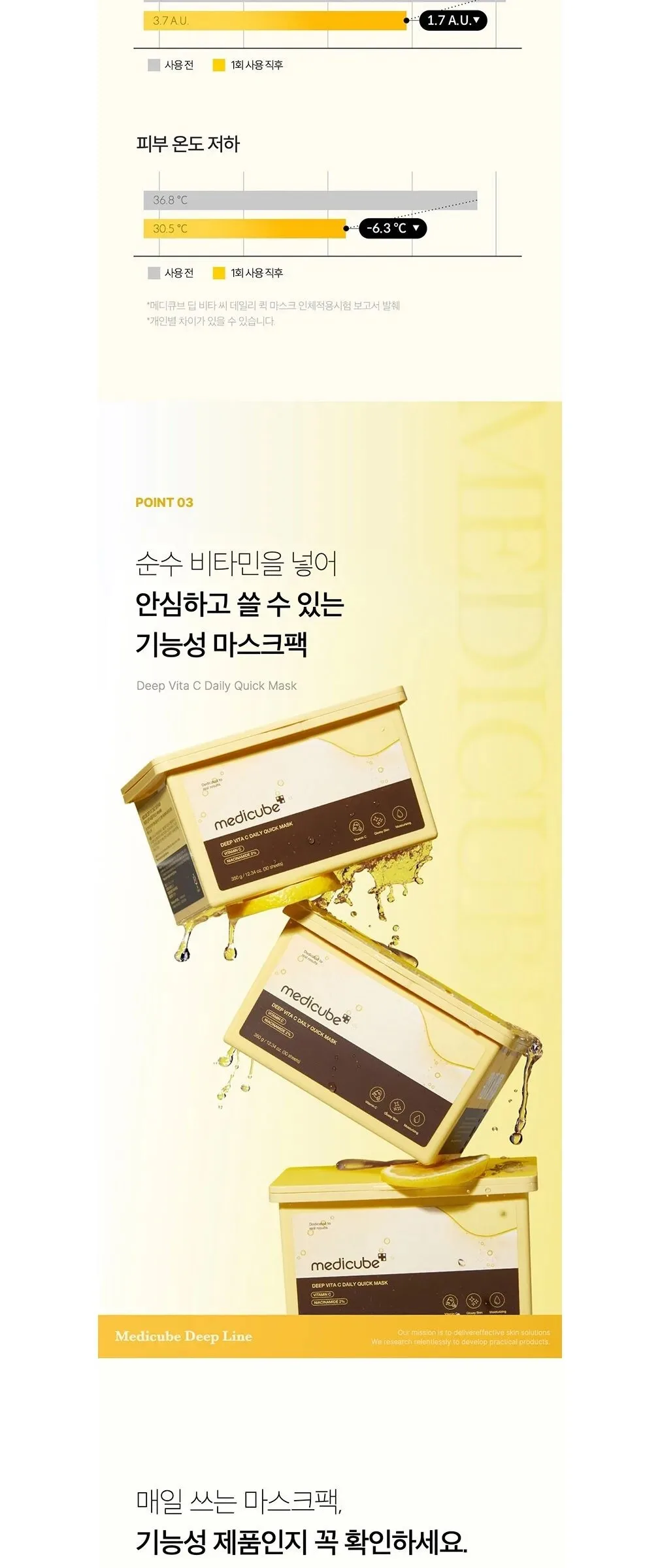 MEDICUBE Deep Vita C Daily Quick Mask 30pcs 350ml Detail
