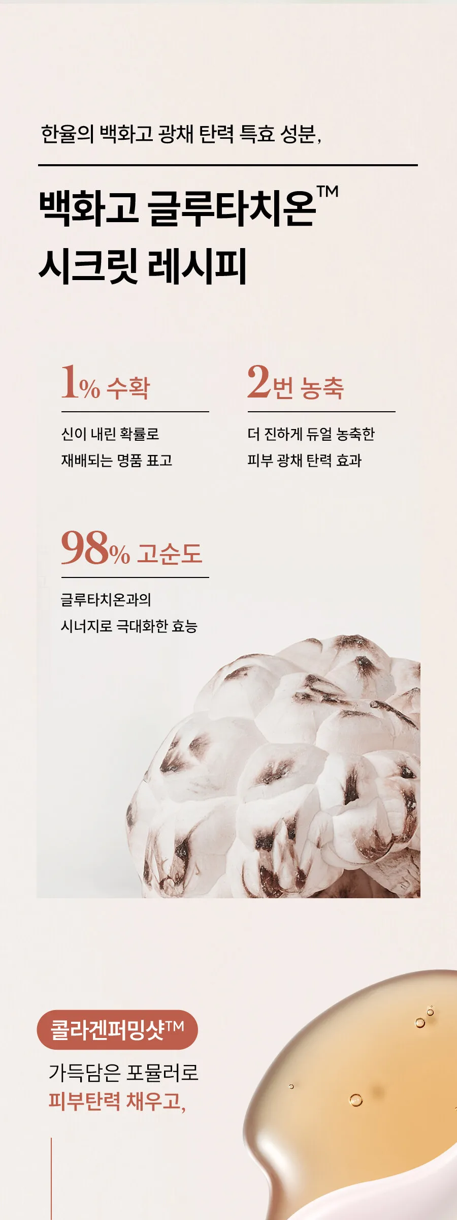 HANYUL Baekhwago Gimitanryuk Dual Shot Ampoule 45ml Detail