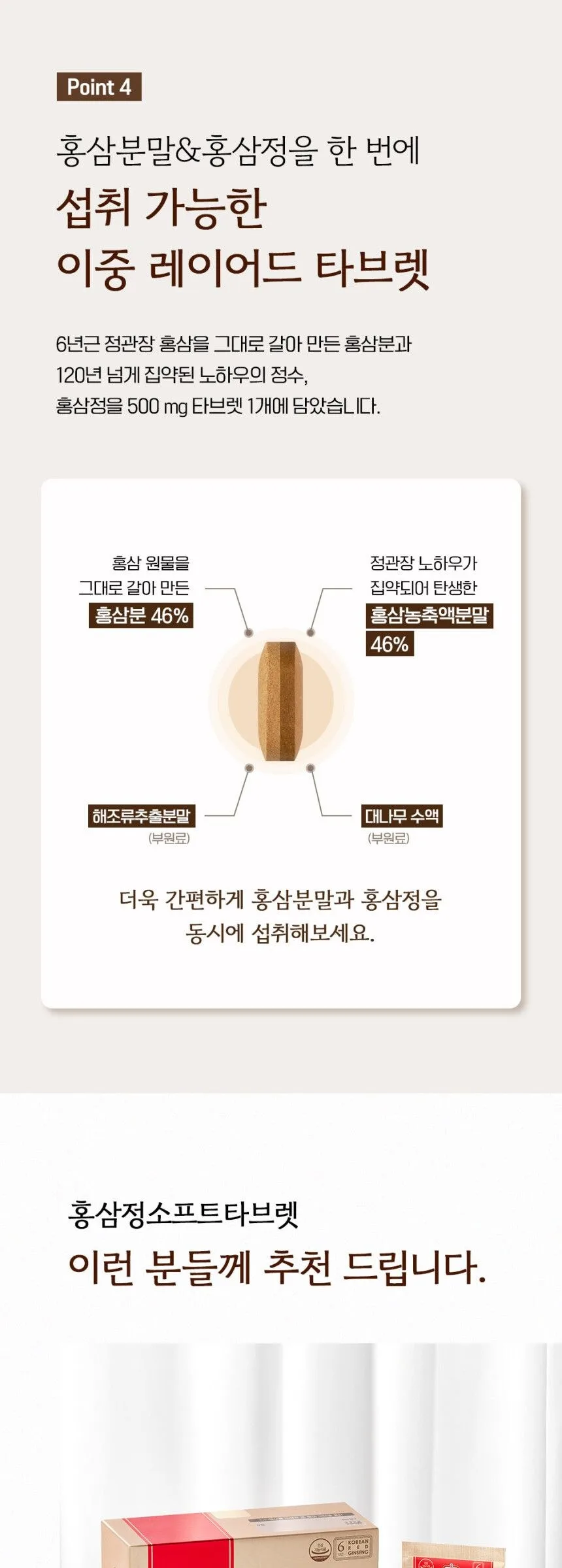 JUNG KWAN JANG Hongsamjung Tablet – Korean Red Ginseng Extract 500mg x 60 Tablets Detail