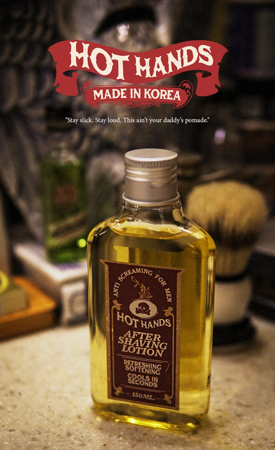 HotHands After Shaving Lotion Tobacco - 150ML (50OZ) - Aftershave Lotion Detail