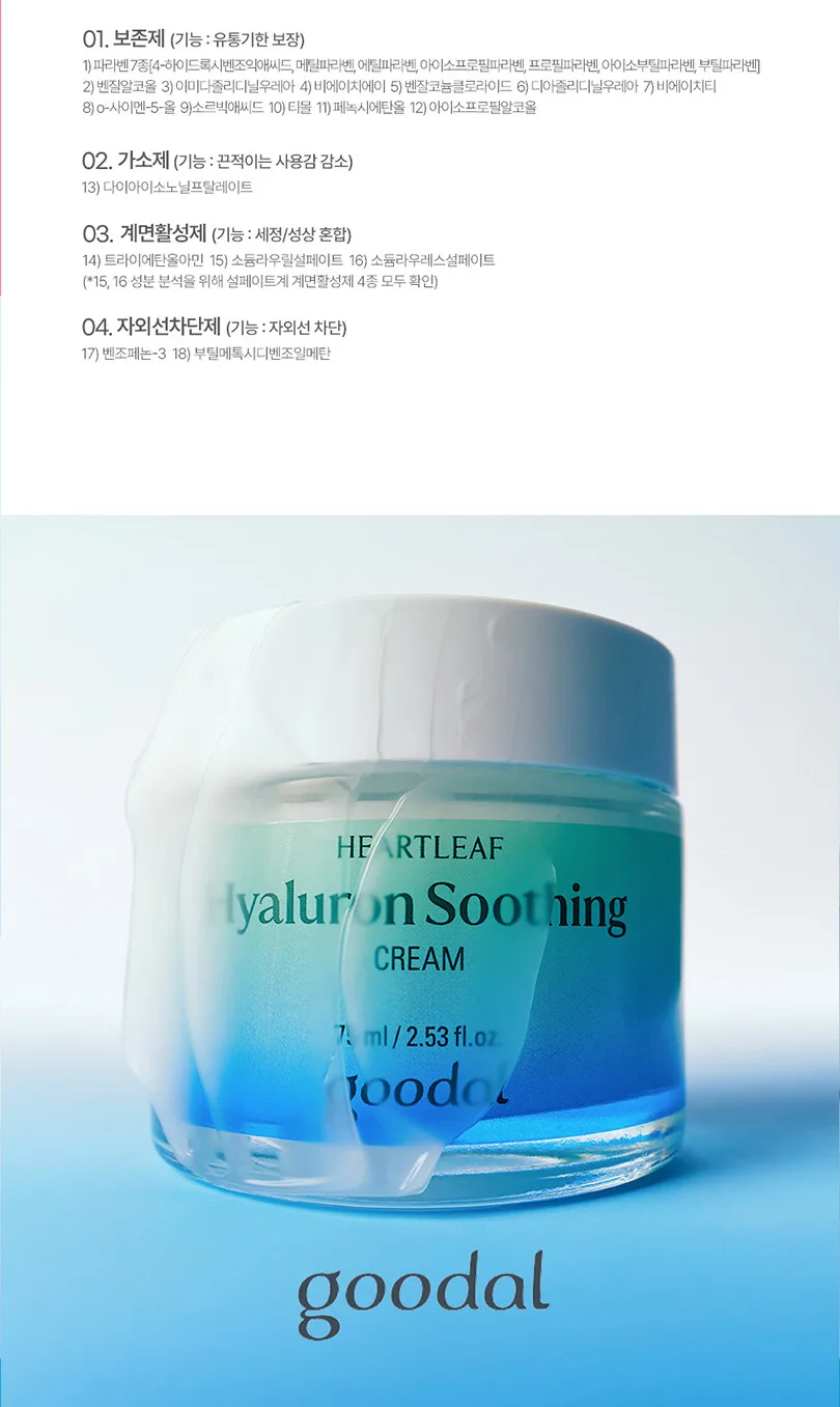 Goodal Heartleaf Hyaluron Soothing Cream 75ml Detail