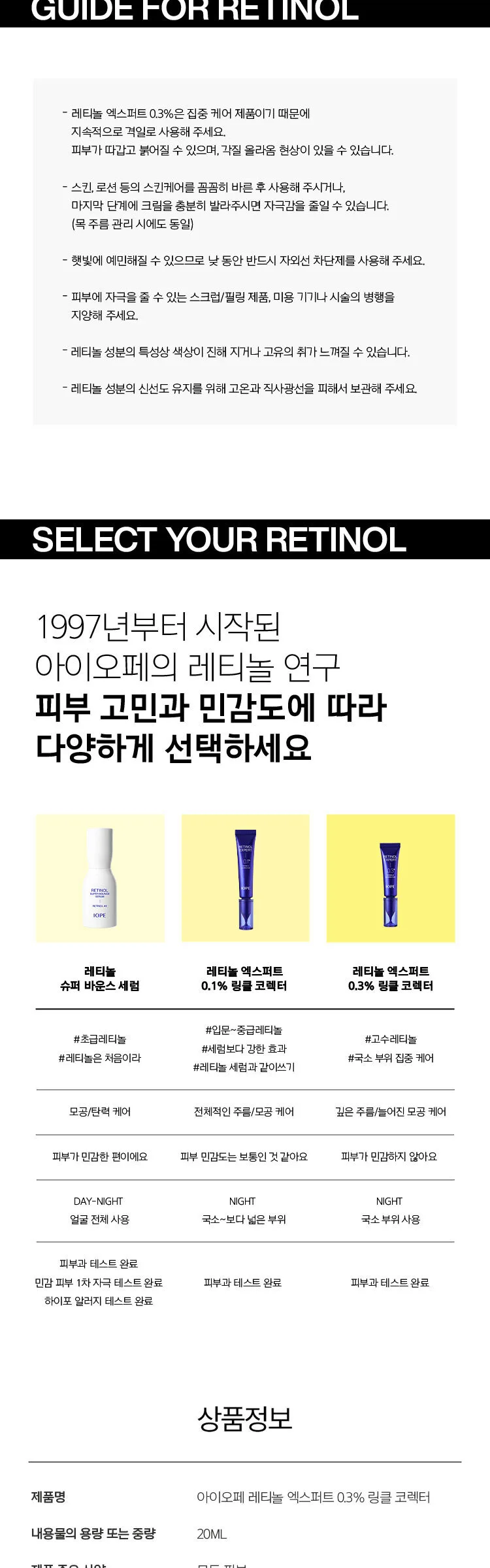 IOPE Retinol Expert 0.3% Wrinkle Corrector 20ml Detail