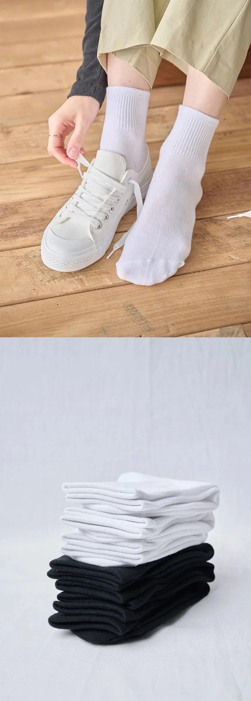 Lululela Weekly Banding Crew Socks 8pack Detail