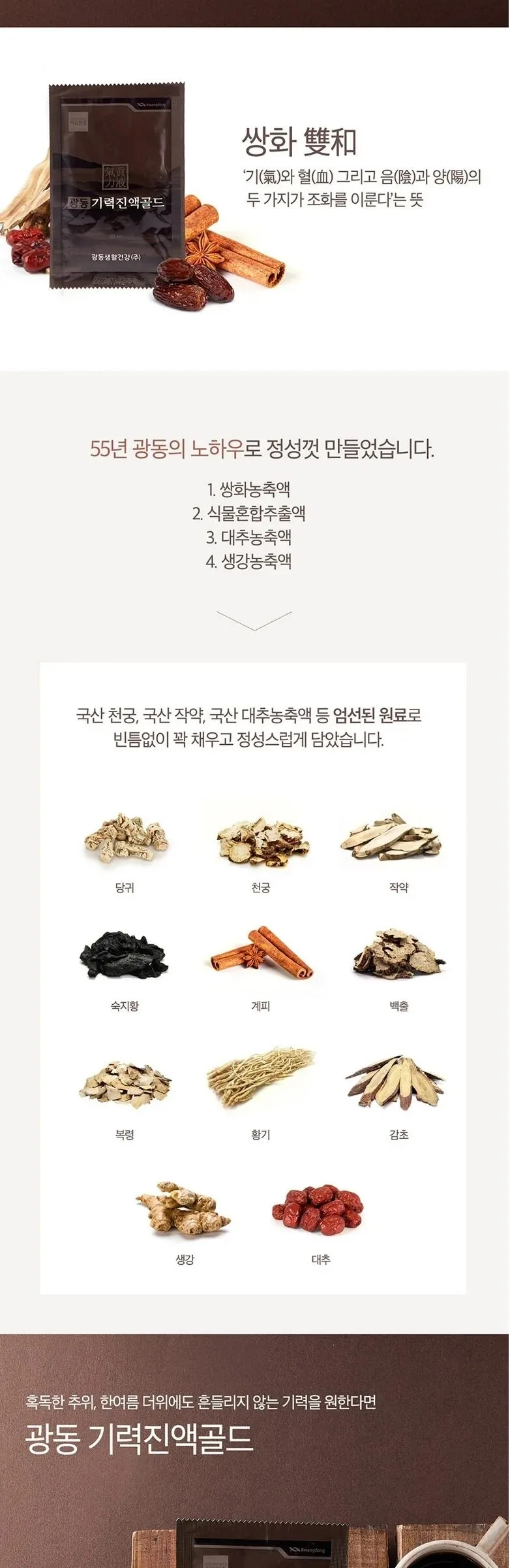 Kwangdong Energy Extract Gold 50ml x 30 packs Detail