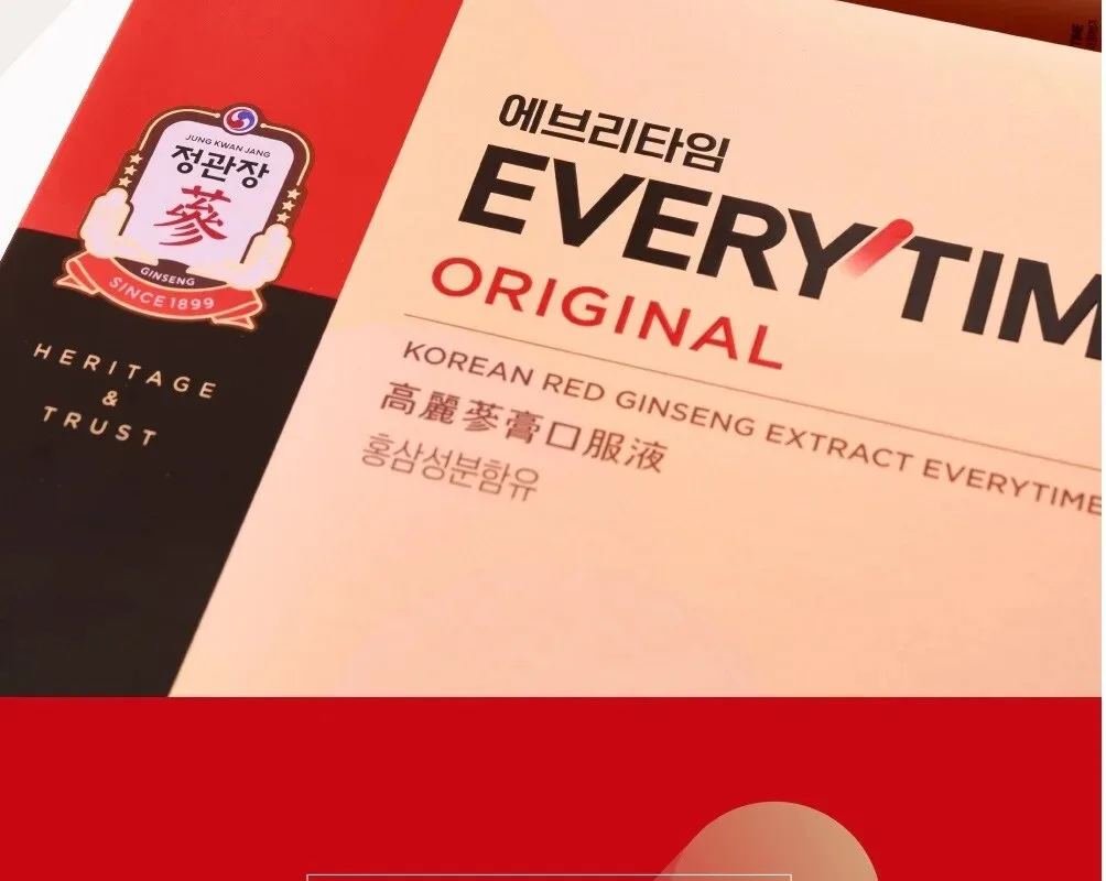 JUNG KWAN JANG EVERYTIME ORIGINAL Korean Red Ginseng Extract 10ml x 30 Sticks Detail