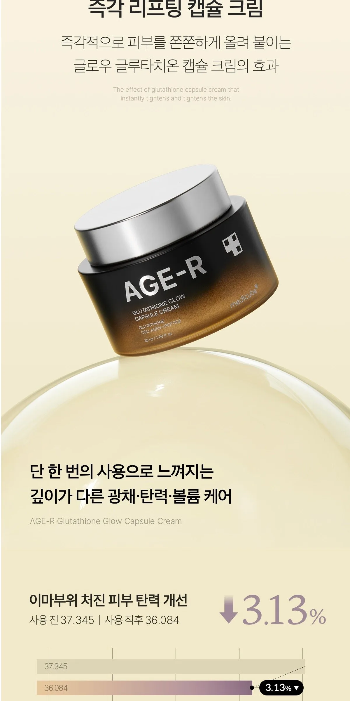 MEDICUBE AGE-R Glutathione Glow Capsule Cream 50ml Detail