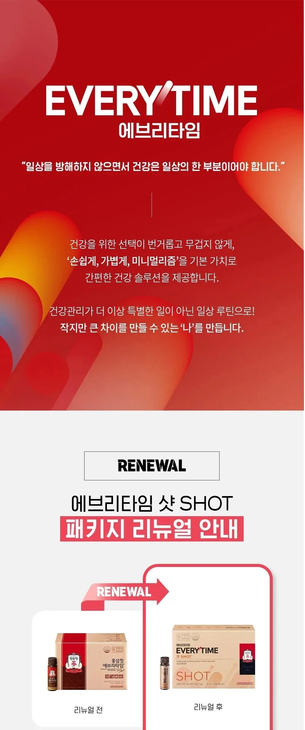JUNG KWAN JANG EVERYTIME SHOT Korean Red Ginseng 20ml x 20Bottles Detail