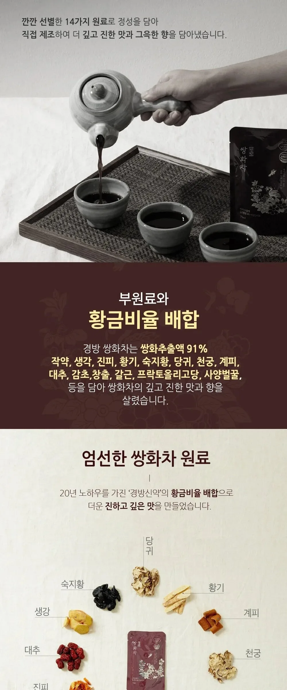 KYUNGBANG Ssanghwacha 75ml x 30 packs Detail
