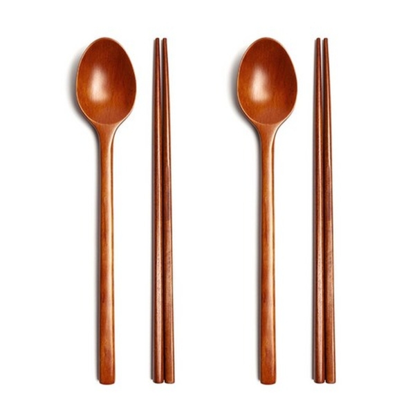 LEESHIN Gongbang Lacquered Wooden Spoon and Chopsticks Set – Min, with Case - Made in Korea
