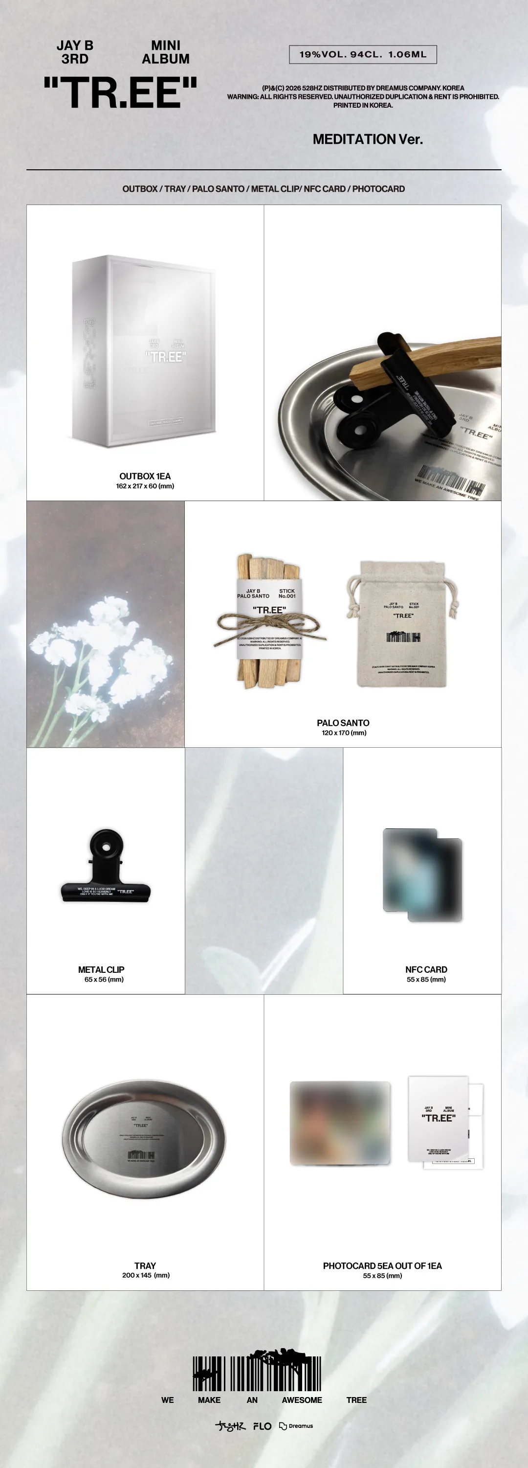 JAY B - Mini Album 3 [TR.EE] (MEDITATION Ver.) Detail