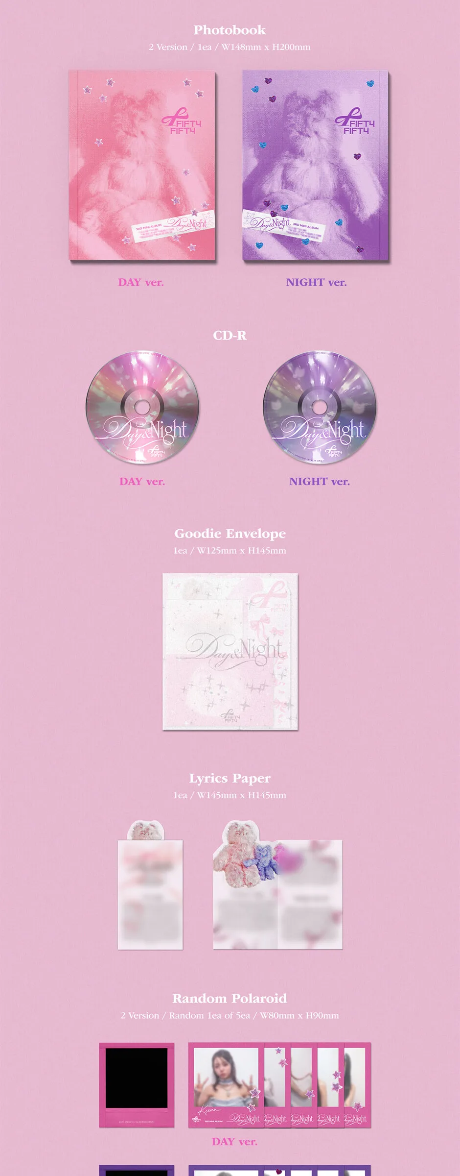 FIFTY FIFTY – 3rd Mini Album: Day & Night Detail