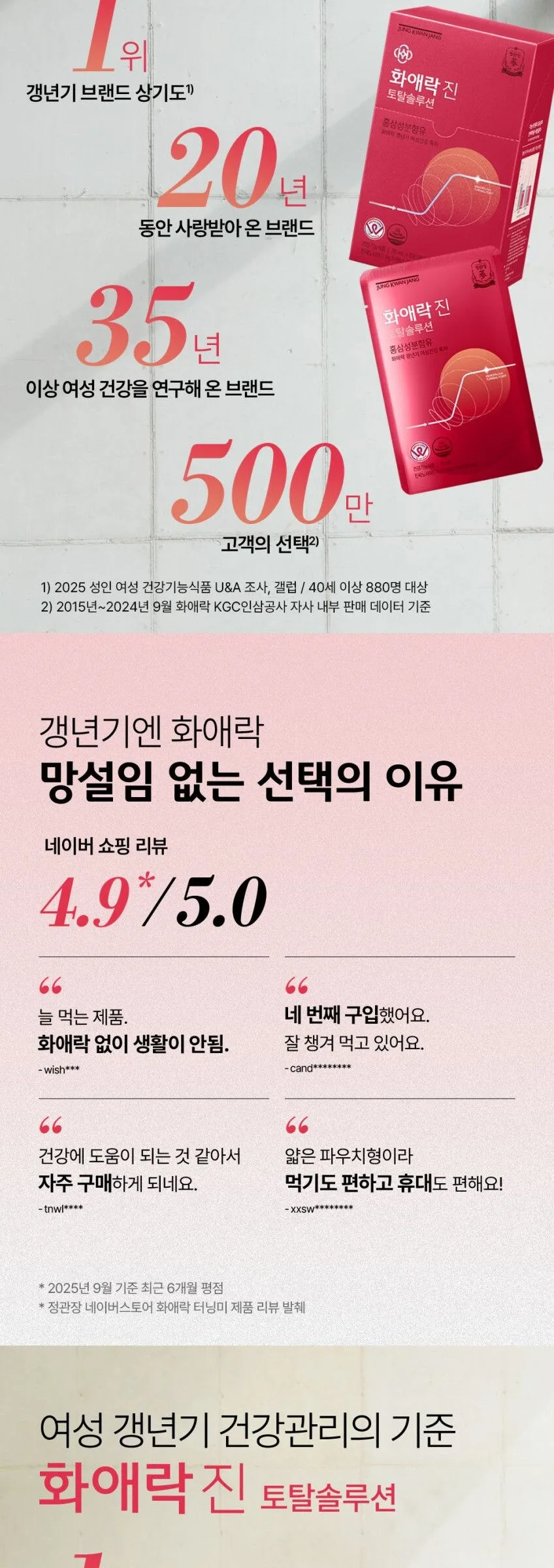 KGC Cheong Kwan Jang Hwaaerak Jin Total Solution 70ml x 30 packs (Turning Me Renewal) Detail