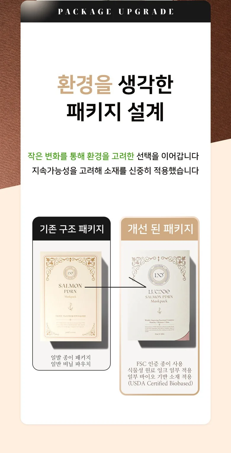 LUCINDE SALMON PDRN Maskpack 25ml - Collagen Hyaluronic Elasticity Moisture Wrinkle Care Detail