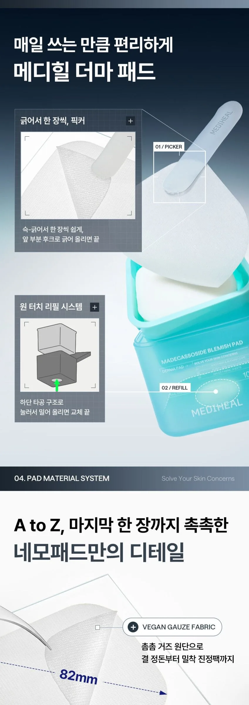 MEDIHEAL Madecassoside Blemish Pad 100pads Detail