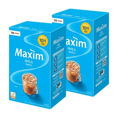 Maxim Ice Coffee Mix 13g x 110 Sticks, 2 packs