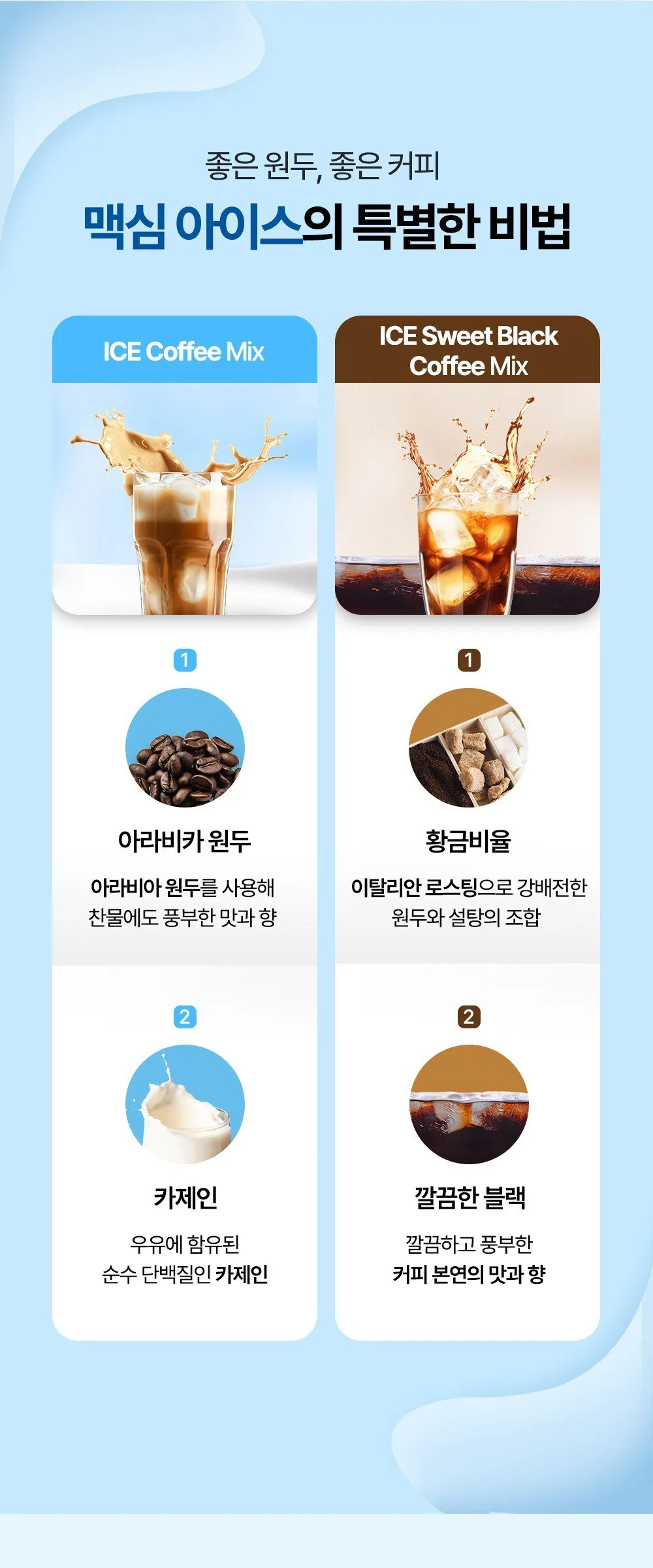 Maxim Ice Coffee Mix 100 Sticks Detail