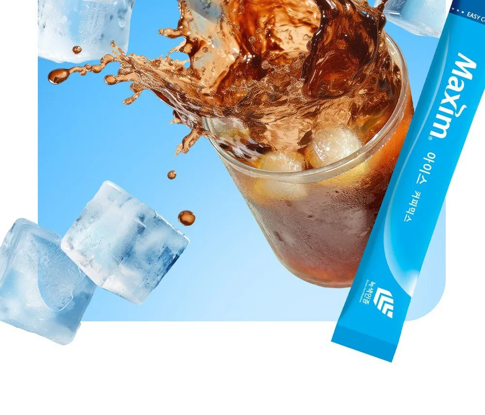 Maxim Ice Coffee Mix 100 Sticks Detail
