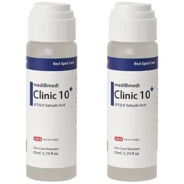 mediB Clinic 10+ Plus Red Spot Care Salicylic Acid Skin Care Solution 50ml 2pack