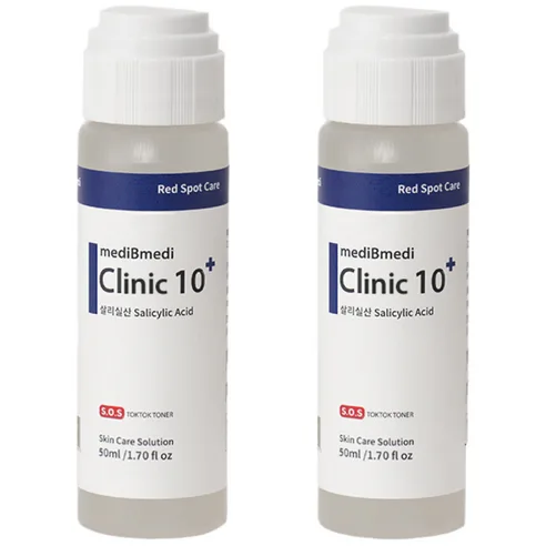 mediB Clinic 10+ Plus Red Spot Care Salicylic Acid Skin Care Solution 50ml 2pack