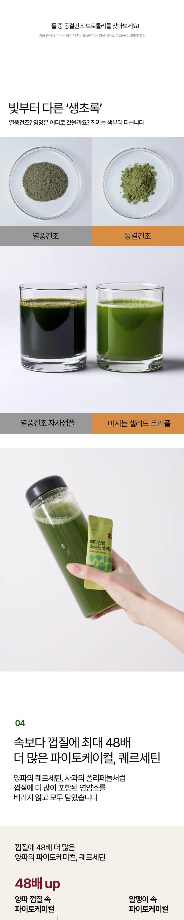 MedisonBell Drinkable Salad Triple Freeze-Dried Daily Vegetables Dietary Fiber Salad Water Juice Cleanse (3 Boxes, 24g) Detail